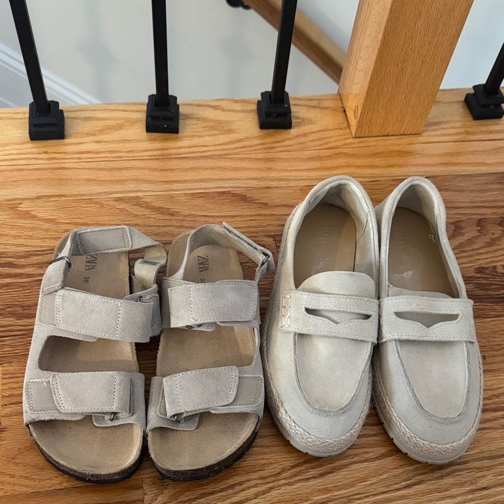 Zara Kids Cream Sandals and Loafers